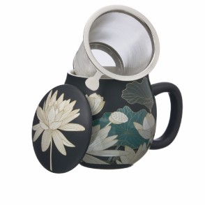 La Via del Tè - Tisaniera Camilla Ninfea Matt Black  0,35l