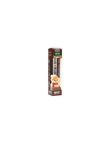 Cucchiaio Cioccolato Pupazzo di Neve - Cioccolato al Latte da Preparare a Caldo