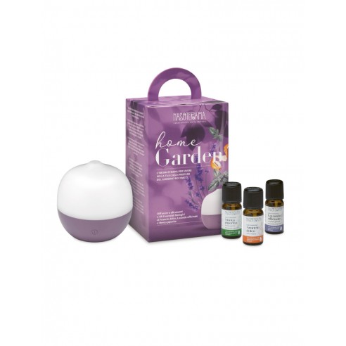 Nasoterapia - Kit Home Garden con Diffusore ad Ultrasuoni NUX con 3 Oli Essenziali