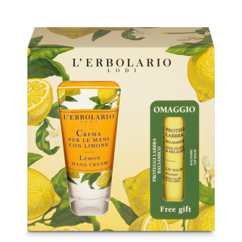 L'Erbolario - Crema per le Mani con Limone 75 ml + Proteggi Labbra Balsamico in Omaggio