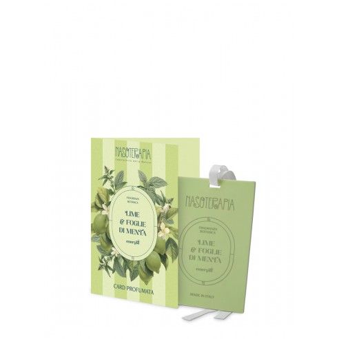 Nasoterapia - Card Profumata Lime e Foglie di Menta