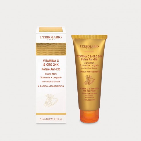 L'Erbolario - Vitamina C & Oro 24 K Crema Mani Schiarente Levigante 75 ml