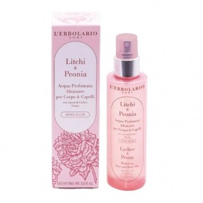 L'Erbolario - Litchi e Peonia Acqua Profumata Idratante Corpo e Capelli 150 ml