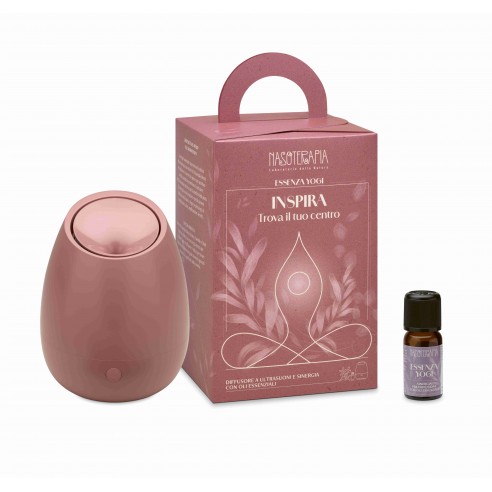 Nasoterapia - Kit Inspira Diffusore ad Ultrasuoni Loto e Sinergia Essenza Yogi 5 ml