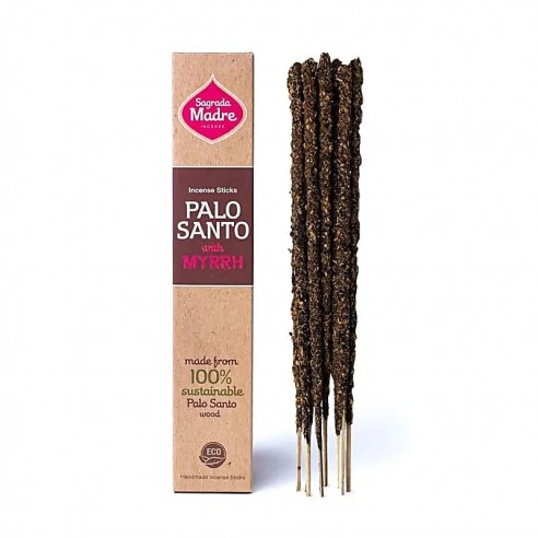 Sagrada Madre - Incenso Palo Santo con Mirra 8 Bastoncini