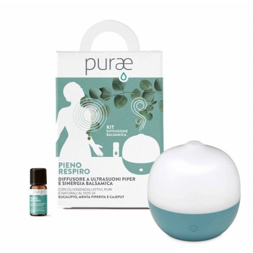 Purae - Diffusione Balsamica Pieno Respiro con Diffusore ad Ultrasuoni e Sinergia Balsamica