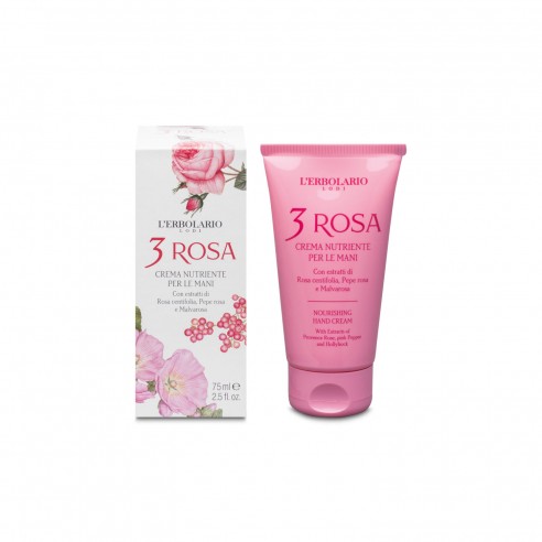 L'Erbolario - 3 Rosa Crema Nutriente per le Mani 75 ml